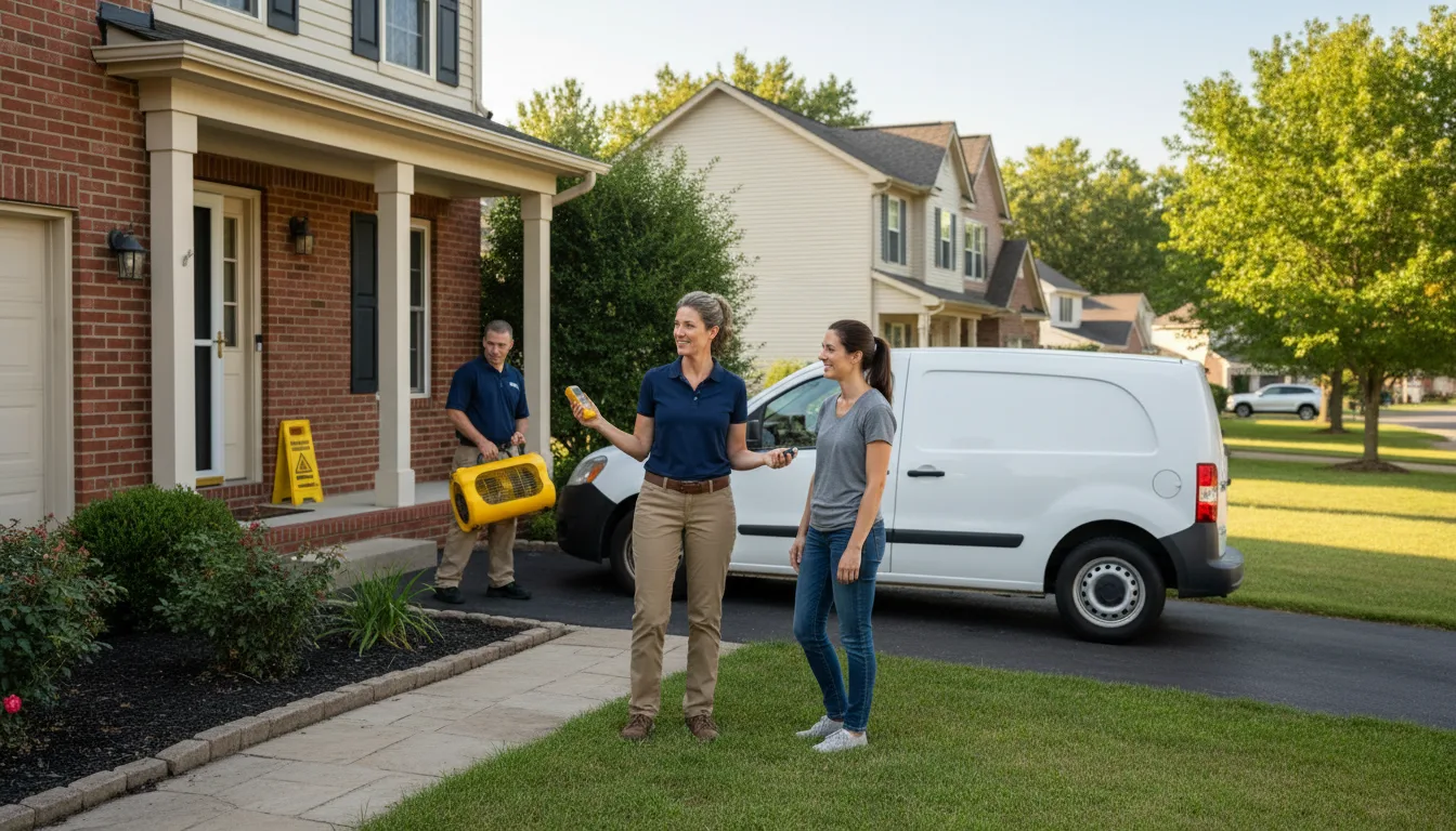 Residential water damage restoration in Magnet, NE